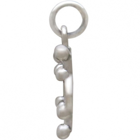 Sterling Silver Caffeine Molecule Charm 18x15mm