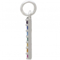 Sterling Silver Rainbow Bar Charm with Nano Gems