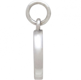 Sterling Silver Shadow Box Charm with Bronze Cross 16x9mm