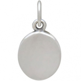 Sterling Silver Shadow Box Charm with Bronze Cross 16x9mm