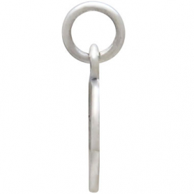 Sterling Silver Hexagon Charm with Etched Bee 