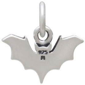 Sterling Silver Mini Bat Charm 12x12mm