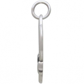 Sterling Silver Heart Charm with Pawprint 21x14mm