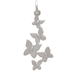 Sterling Silver Butterfly Cluster Charm