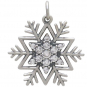 Sterling Silver Snowflake Pendant with Pave NanoGems
