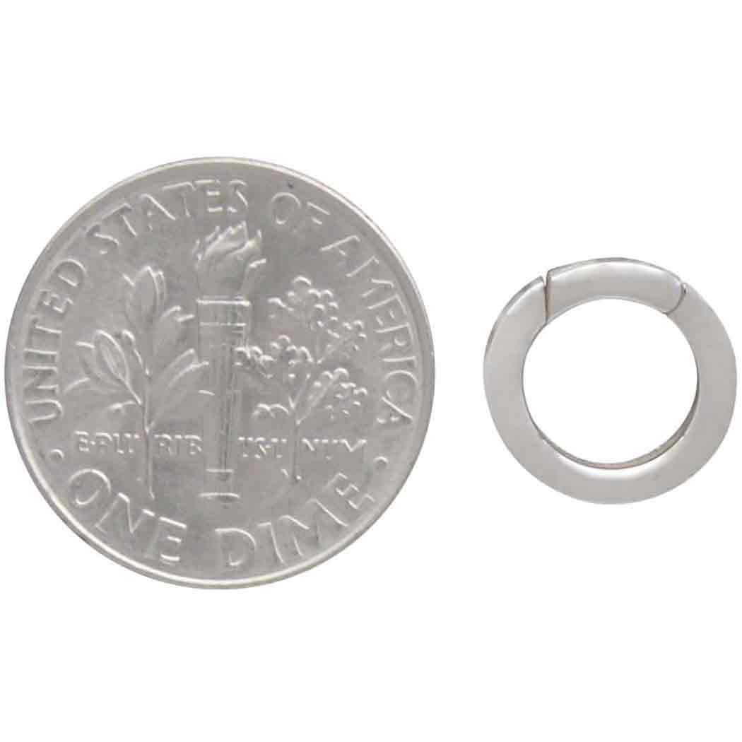 Round Silver Removable Charm Holder Link 2x10mm