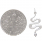 Sterling Silver Snake Charm with Nano Gem Eyes 30x13mm