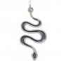 Sterling Silver Snake Charm with Nano Gem Eyes 30x13mm