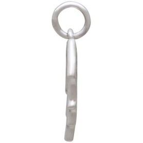 Sterling Silver Spider Web Charm 18x17mm