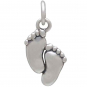 Sterling Silver Baby Feet Charm