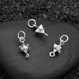 Sterling Silver Small Merkaba Link 15x5mm DISCONTINUED
