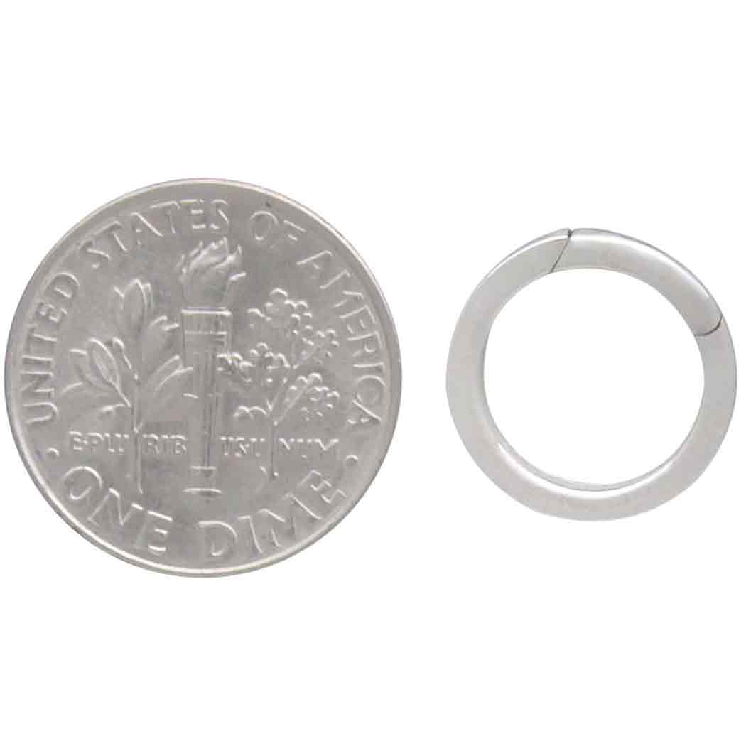Round Silver Removable Charm Holder Link 2x13mm