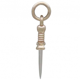 Mixed Metal Mini Dagger Charm 18x6mm