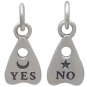 Sterling Silver Reversible Yes No Ouija Charm 14x6mm