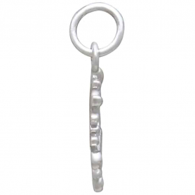 Sterling Silver Winter Snowflake Charm 17x10mm