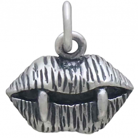 Sterling Silver Vampire Fangs Charm