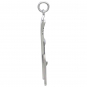 Sterling Silver Skis Pendant Side View