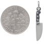 Sterling Silver Kitchen Knife Charm with Dime