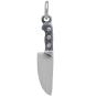 Sterling Silver Kitchen Knife Charm Back View