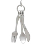 Sterling Silver Knife Spoon and Fork Charm Front View