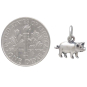 Sterling Silver Tiny Pig Charm with Dime