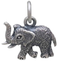 Sterling Silver Tiny Elephant Charm Front View