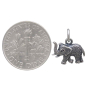 Sterling Silver Tiny Elephant Charm with Dime