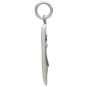 Sterling Silver Small Kayak Charm 23x4mm side view