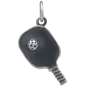 Sterling Silver Pickleball Paddle and Ball Charm 22x9mm front view