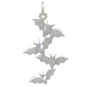 Sterling Silver Bat Cluster Charm Front View