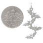 Sterling Silver Bat Cluster Charm with Dime