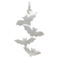 Sterling Silver Bat Cluster Charm Back View