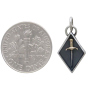 Mixed Metal Sword Shadow Box Charm with Dime