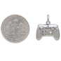 Sterling Silver Video Game Controller Charm with Dime