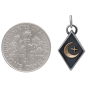 Mixed Metal Star and Moon Shadow Box Charm with Dime