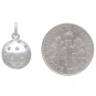 Sterling Silver 3D Pickleball Charm with Dime