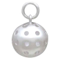 Sterling Silver 3D Pickleball Charm Side View