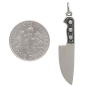 Sterling Silver Large Kitchen Knife Charm with Dime