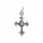 Small Sterling Silver Cross Charm - Textured 18x9mm