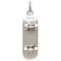 Sterling Silver Skateboard Charm Back View