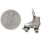 Sterling Silver Roller Skate Charm with Dime