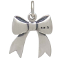 Sterling Silver Dimensional Bow Charm Back View