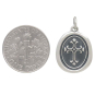 Sterling Silver Decorated Cross Wax Seal Pendant with Dime