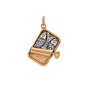 Nina Designs Sterling Silver and Bronze Sardine Can Charm 25x18mm