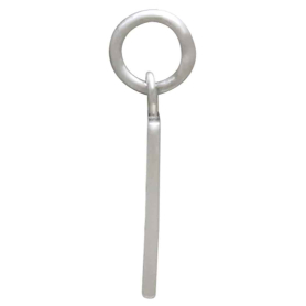 Sterling Silver Domino Charm Side View