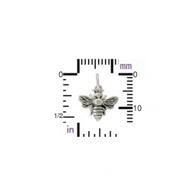 Sterling Silver Bee Charm 14x12mm