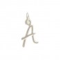 Sterling Silver Initial Charm Letter A 15x6mm