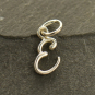 Sterling Silver Initial Charm Letter E 14x5mm