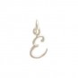 Sterling Silver Initial Charm Letter E 14x5mm