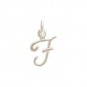 Sterling Silver Initial Charm Letter F 14x7mm